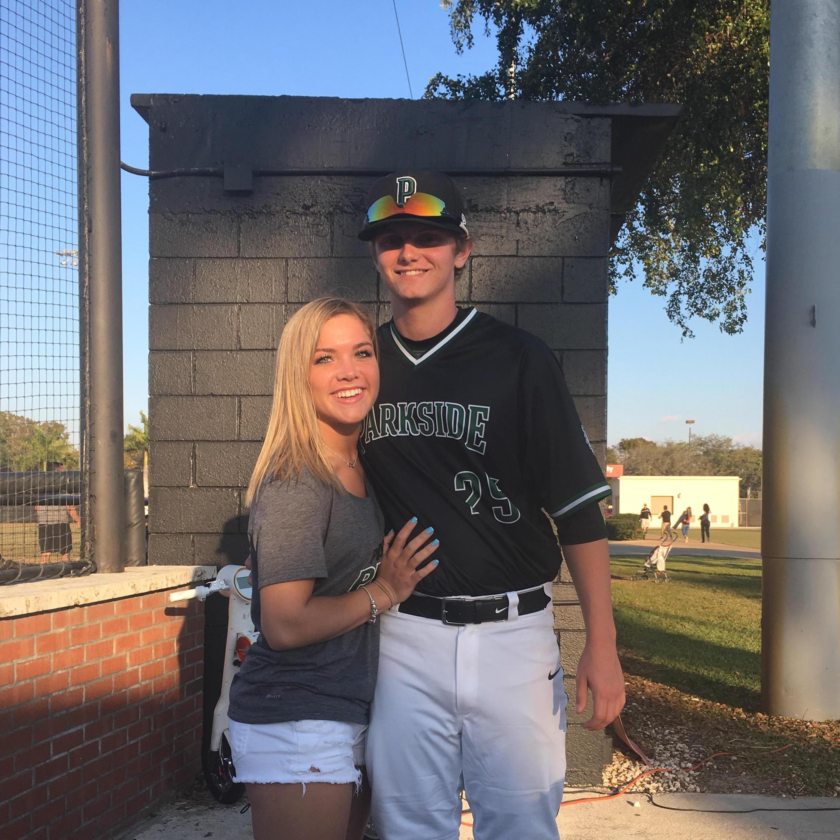 Kaley flew to Florida to watch Connor's first series as a Ranger