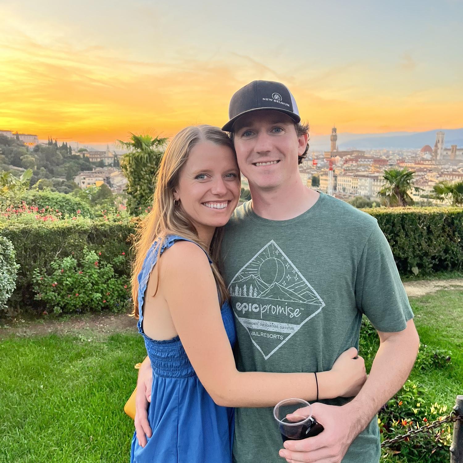 Showing Mike around Sullivan's old stomping grounds in Florence, Italy