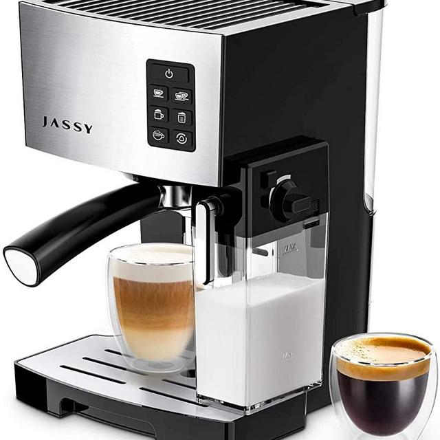 Espresso Coffee Machine 19 Bar Cappuccino Maker with Powerful Milk Tank for Home Barista Brewing,Professional Espresso Coffee Machine for Latte, Cappuccino,1250W
