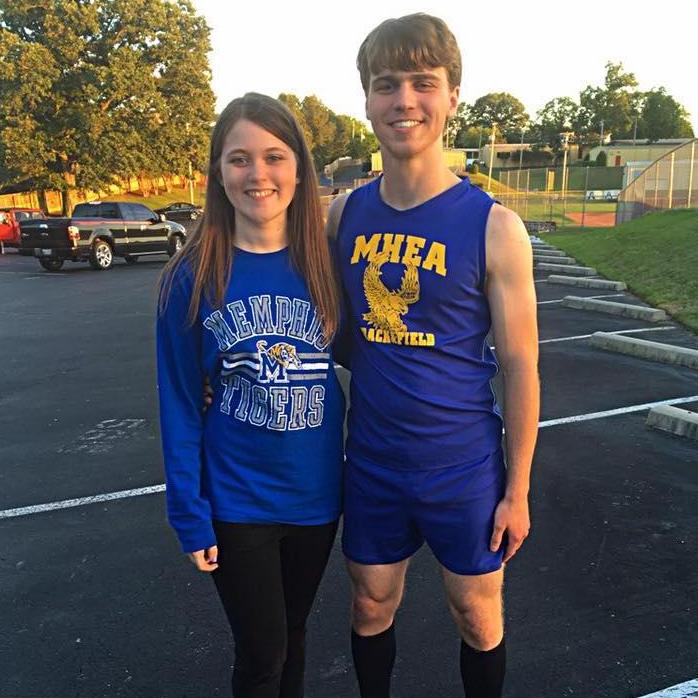 The first picture Rachel and Jacob ever took together after one of Jacob's track meets.