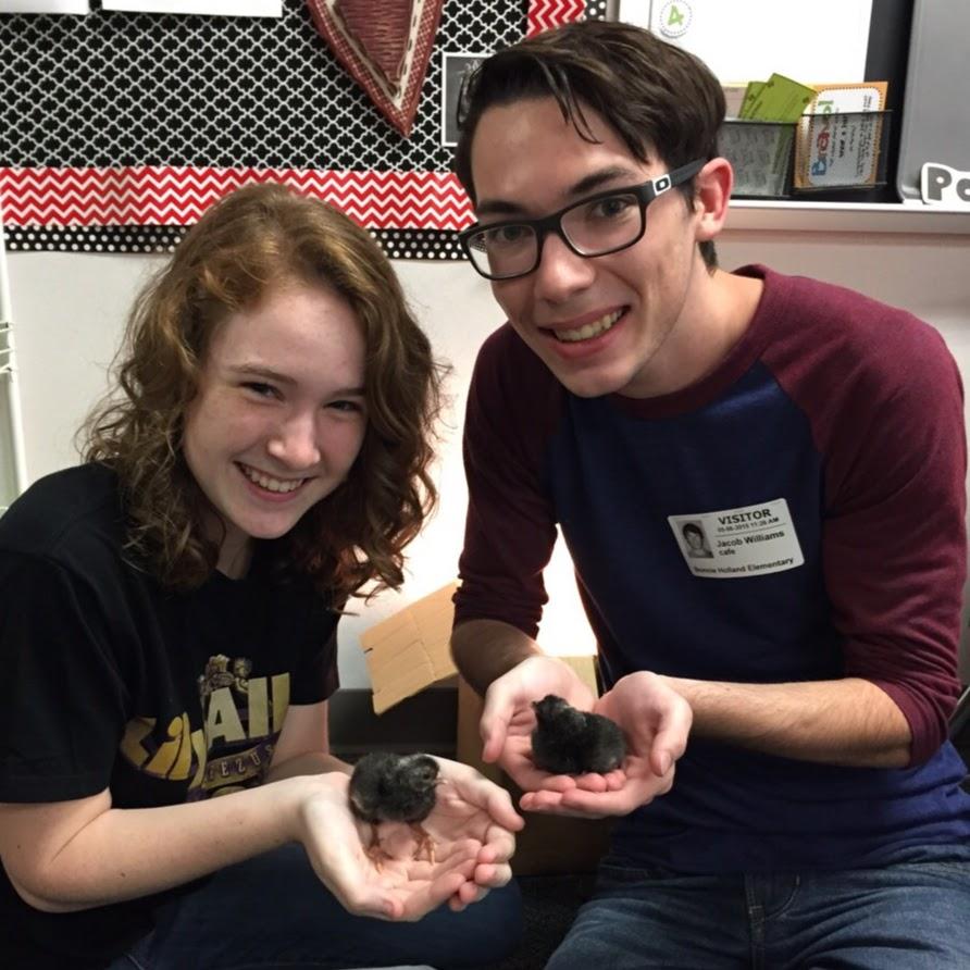At 17, visiting Cindy's classroom