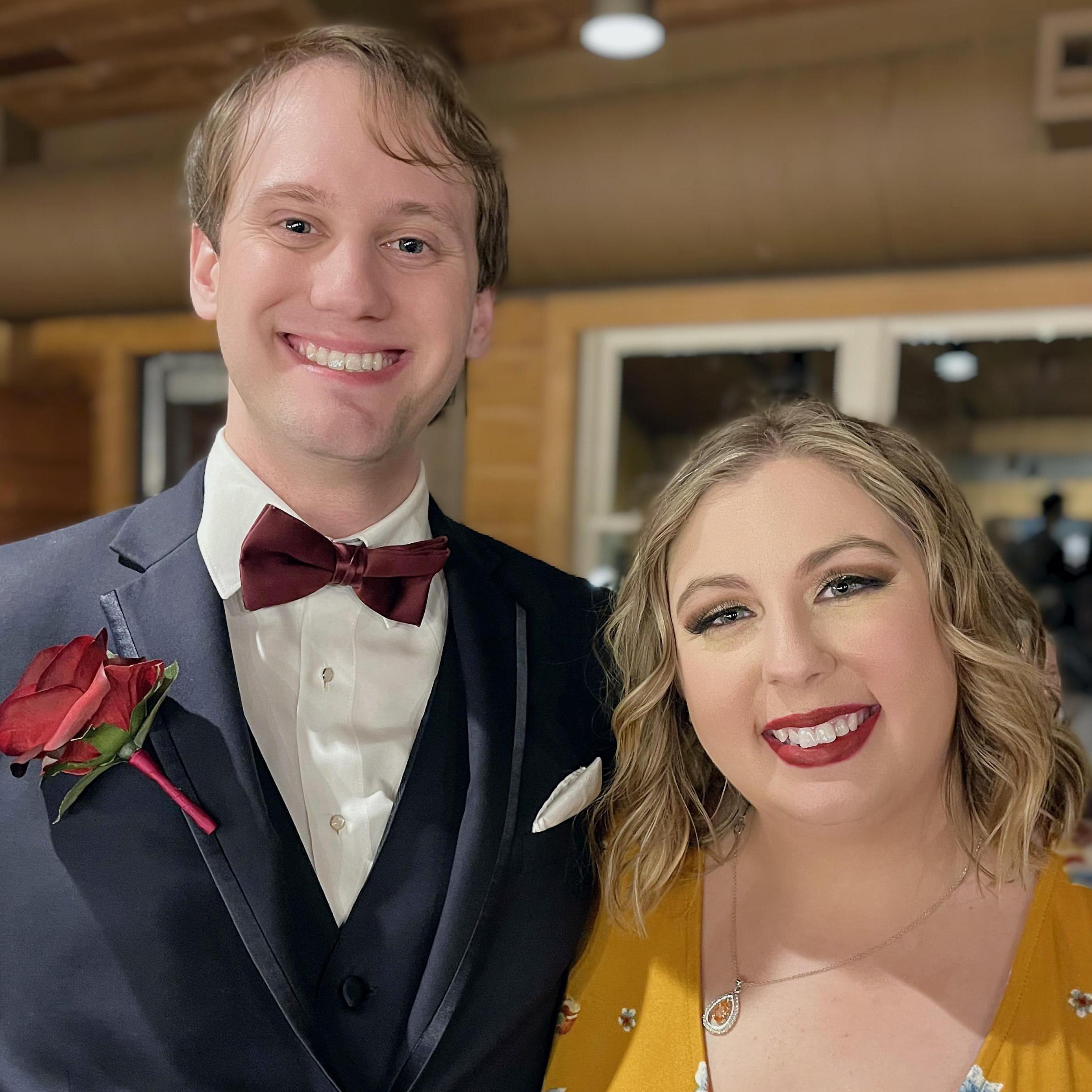 The couple at Emily and Perry's wedding.