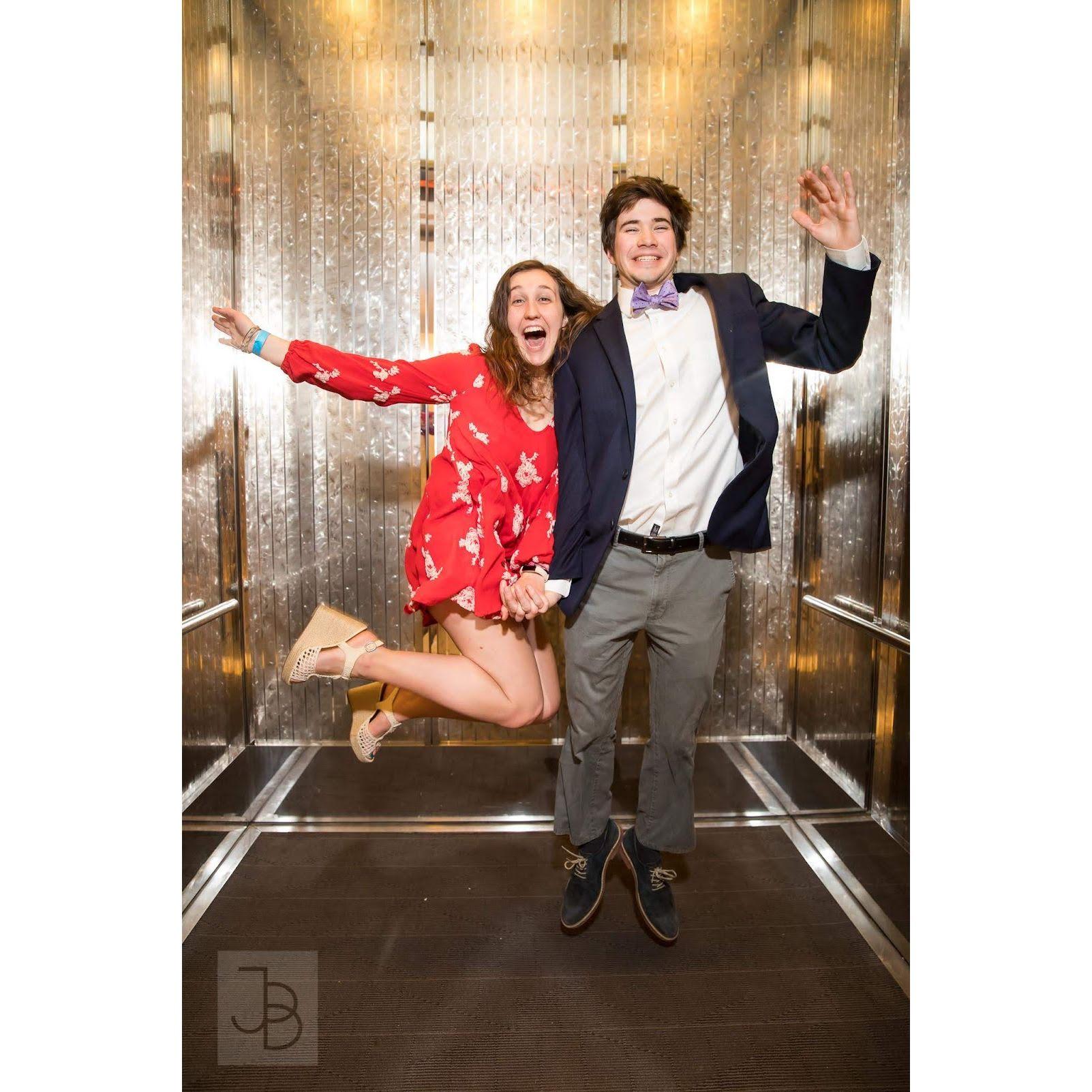 Another jumping pic! You'll notice that Peter gets little to no height here. We've improved since 2017