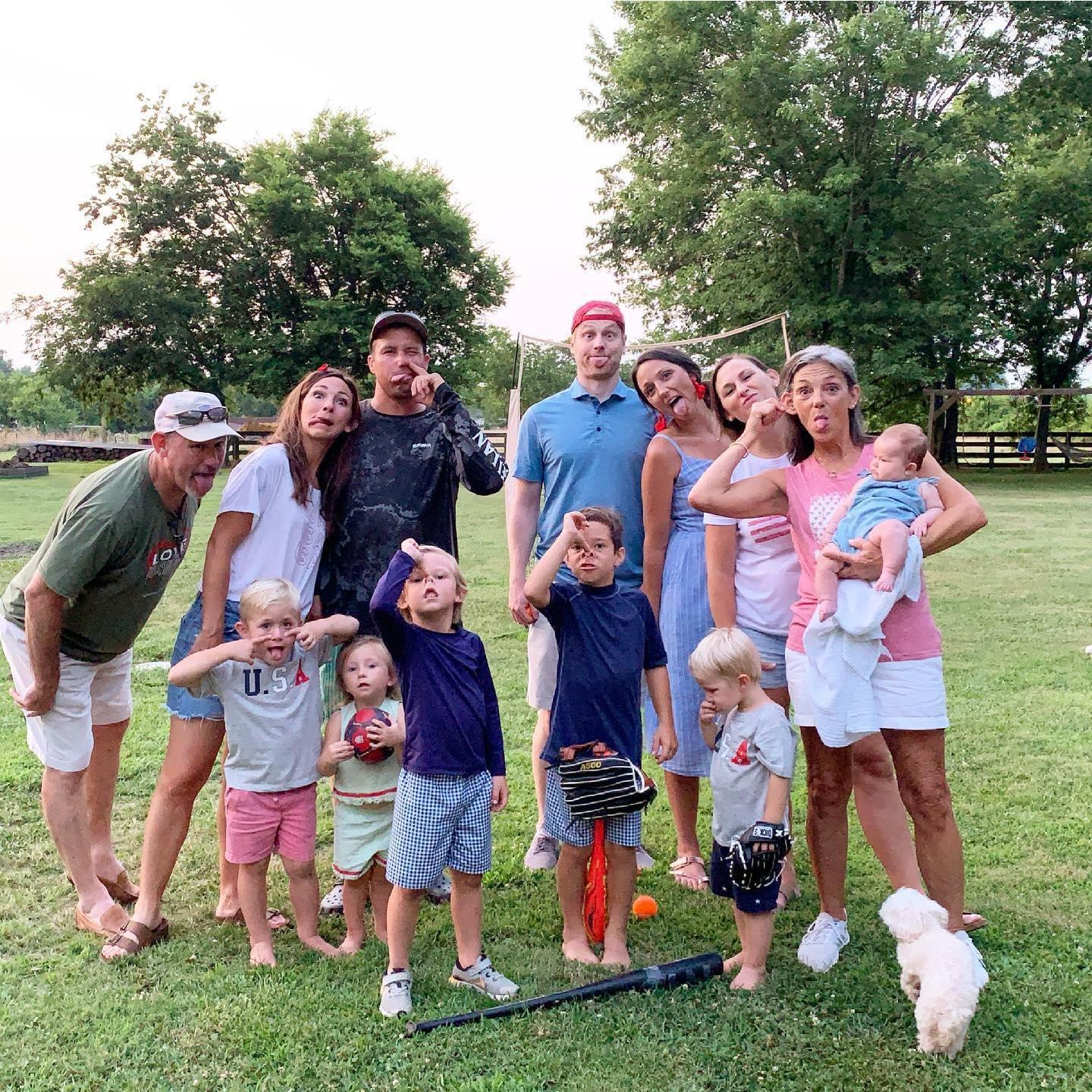 Means family annual July 4th backyard baseball game