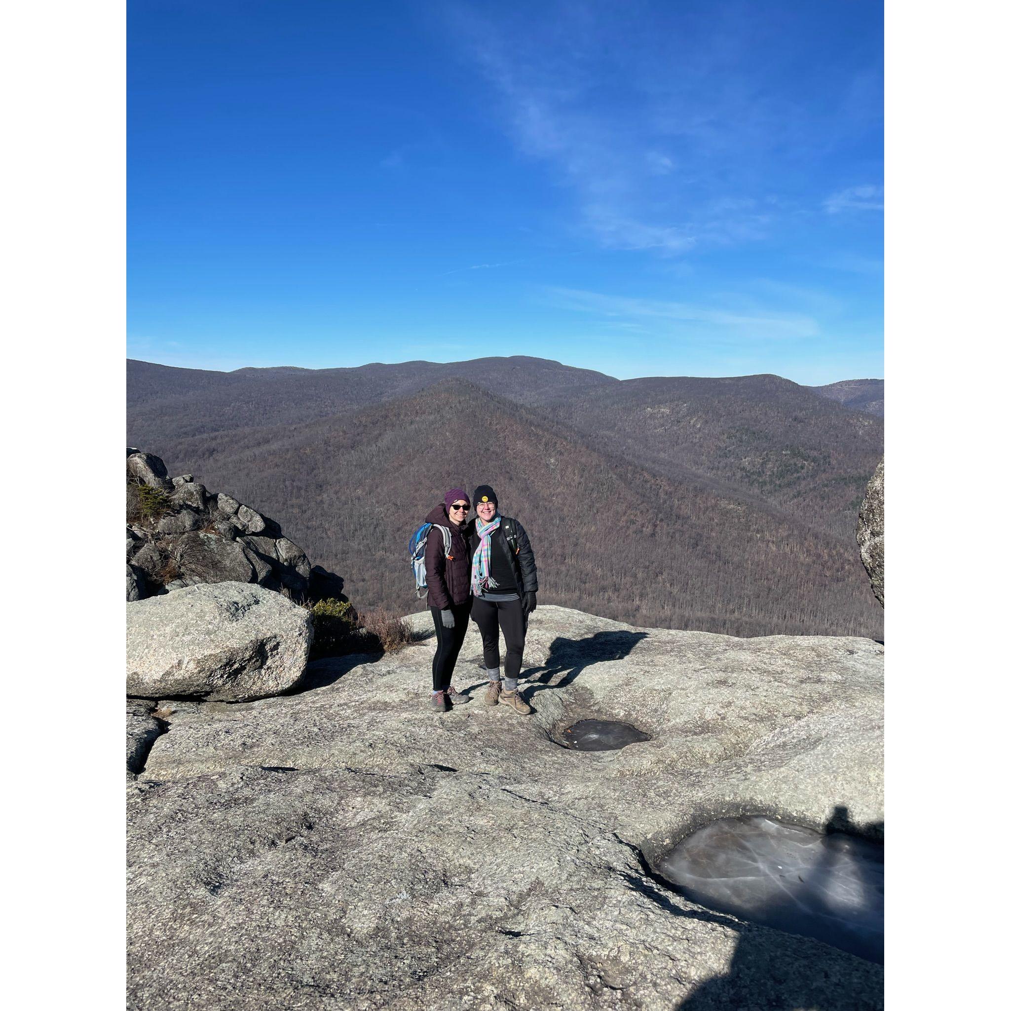 Moments after sharing our feeling for each other on top of Old Rag Mountain