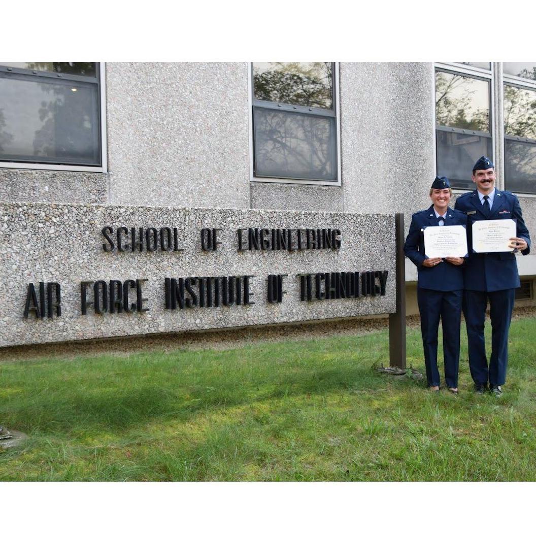 Graduating from AFIT with our masters degrees.