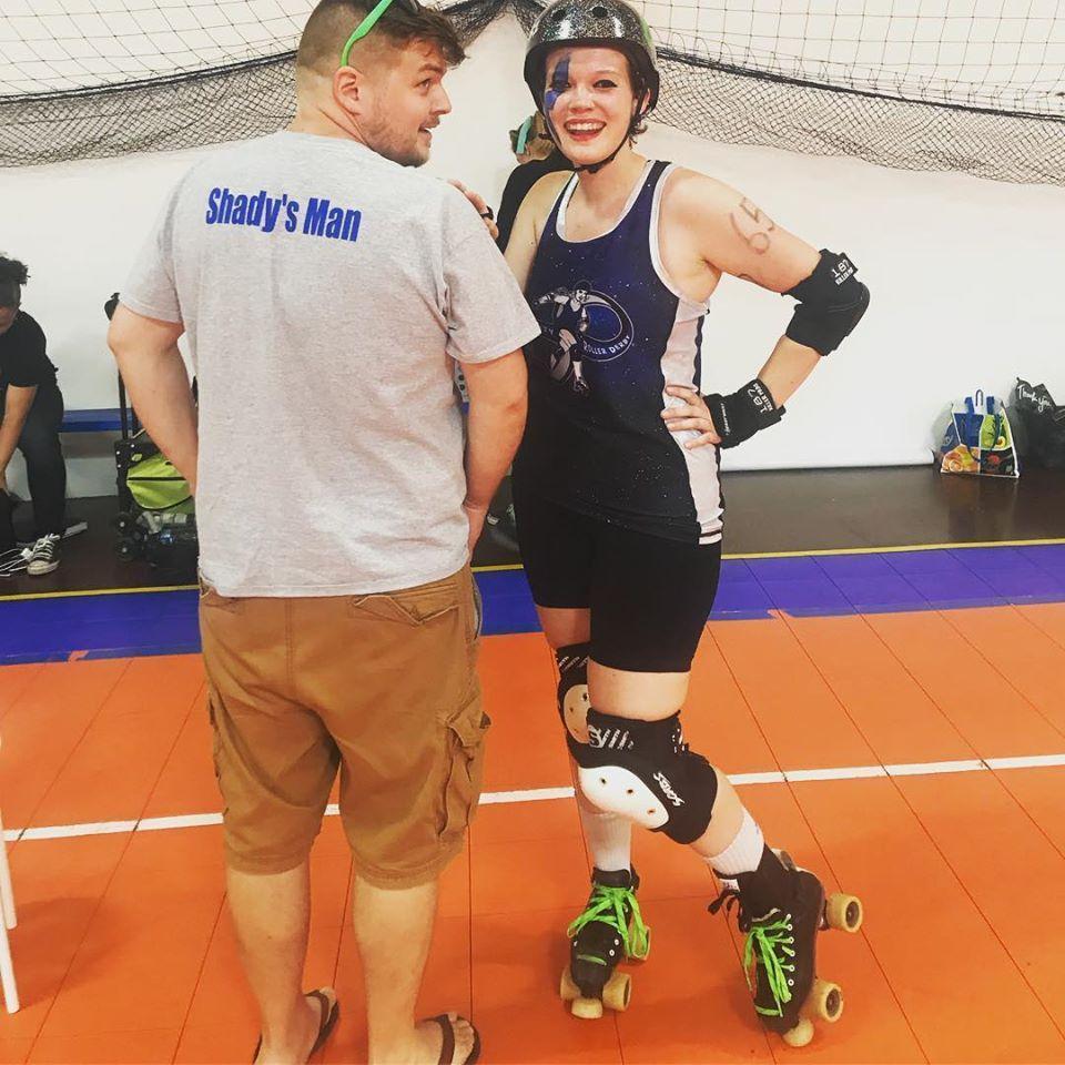 The first time Wyatt saw L J play derby!