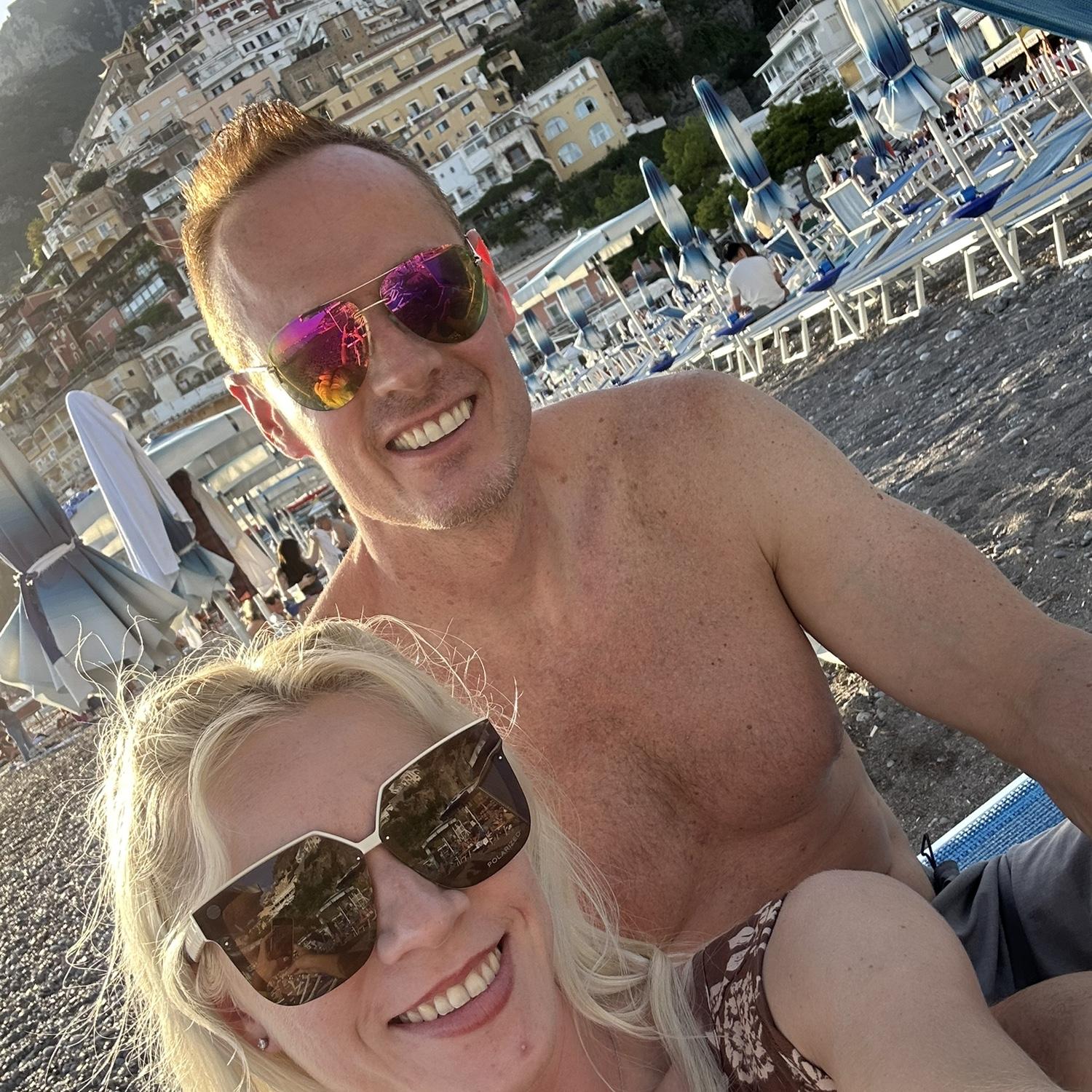 Thought we'd have a relaxing day at the beach in Positano but no one told us about the ankle biting fish