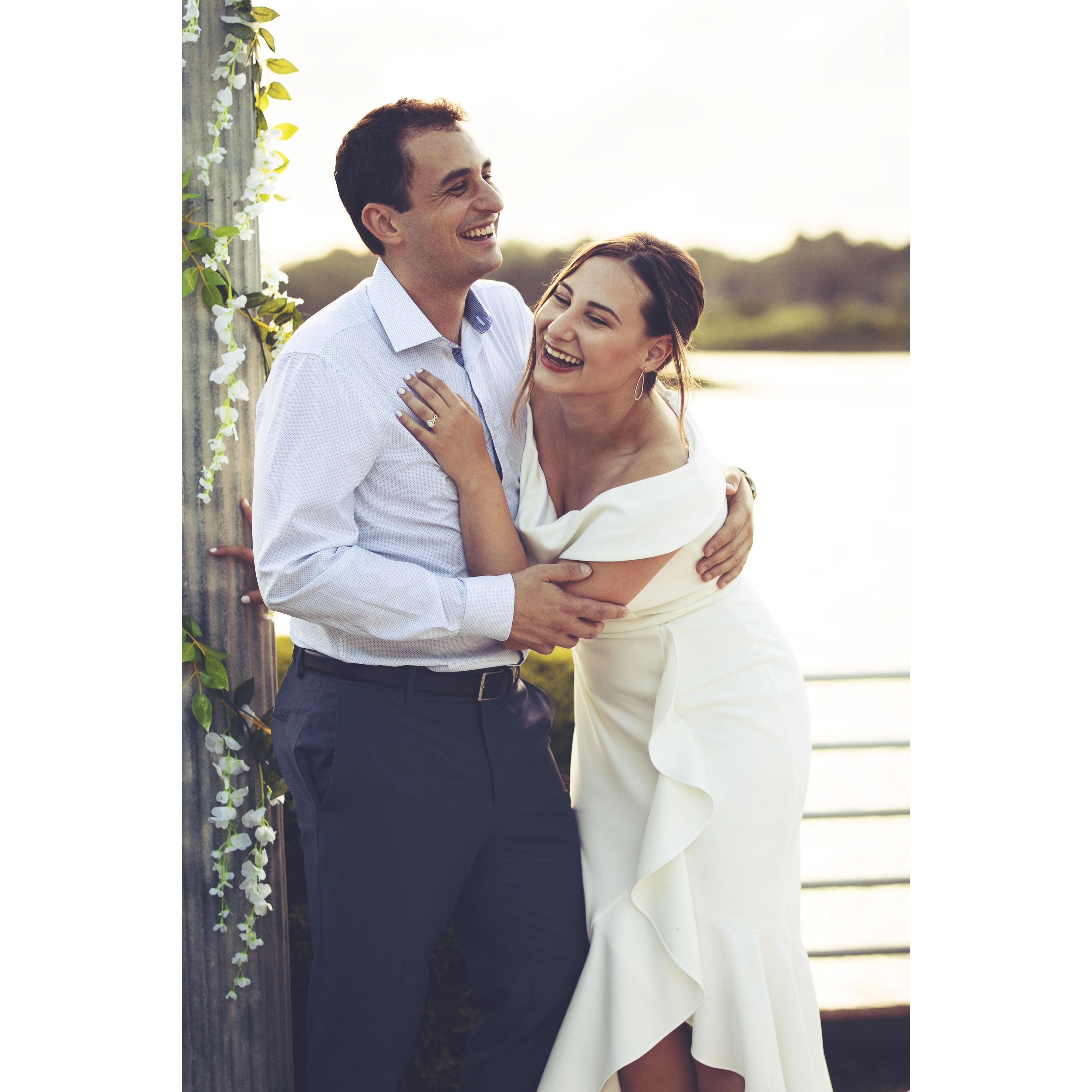This is from our intimate engagement party with both of our immediate families. It was a gorgeous evening full of love and dancing!