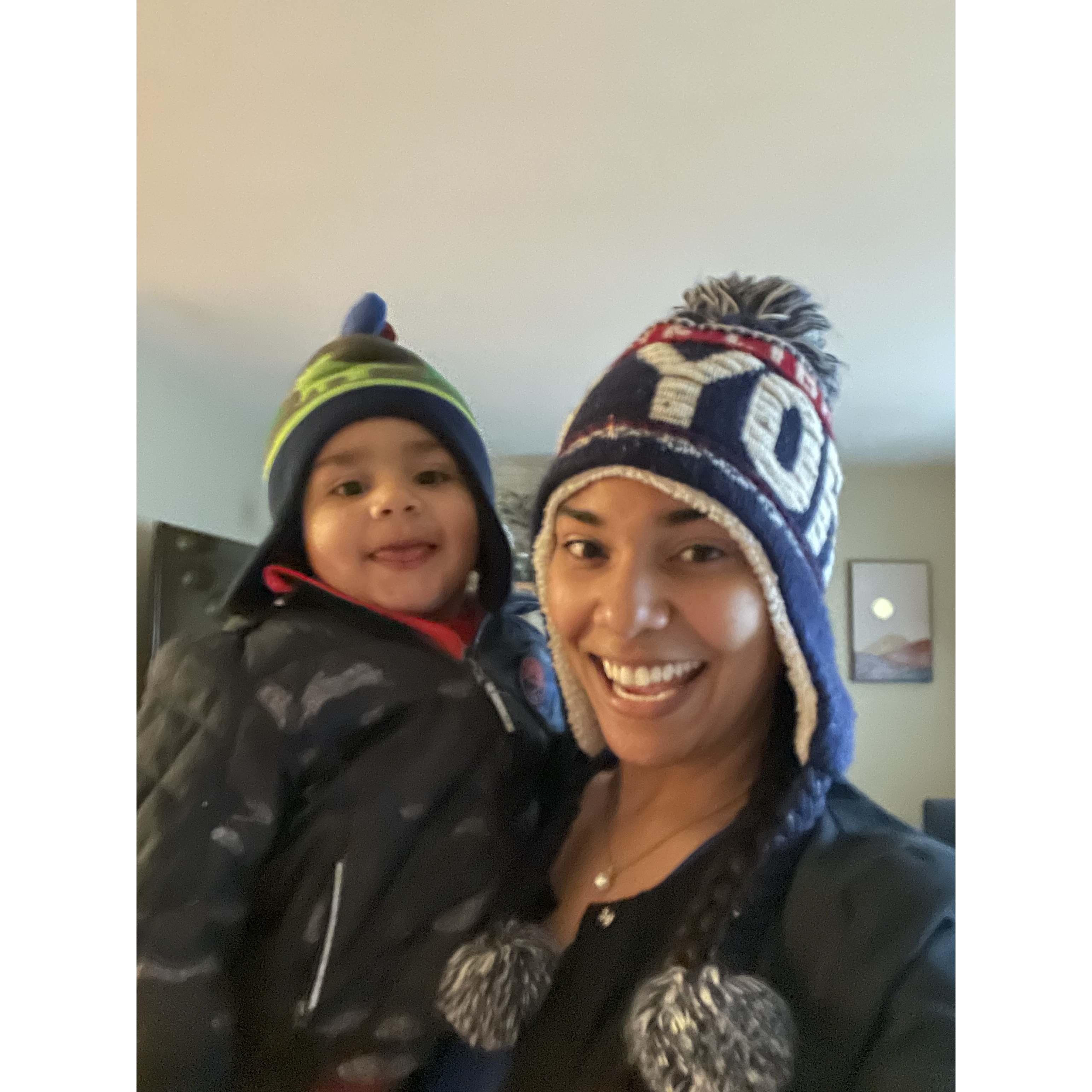 insisting we wear hats in the morning