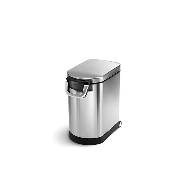 simplehuman Medium Pet Food Can Brushed Stainless Steel