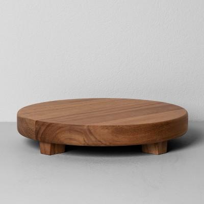 Product description page - Acacia Wood Round Footed Tray - Hearth & Hand™ with Magnolia