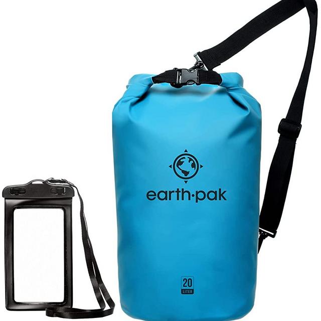 Earth Pak -Waterproof Dry Bag - Roll Top Dry Compression Sack Keeps Gear Dry for Kayaking, Beach, Rafting, Boating, Hiking, Camping and Fishing with Waterproof Phone Case