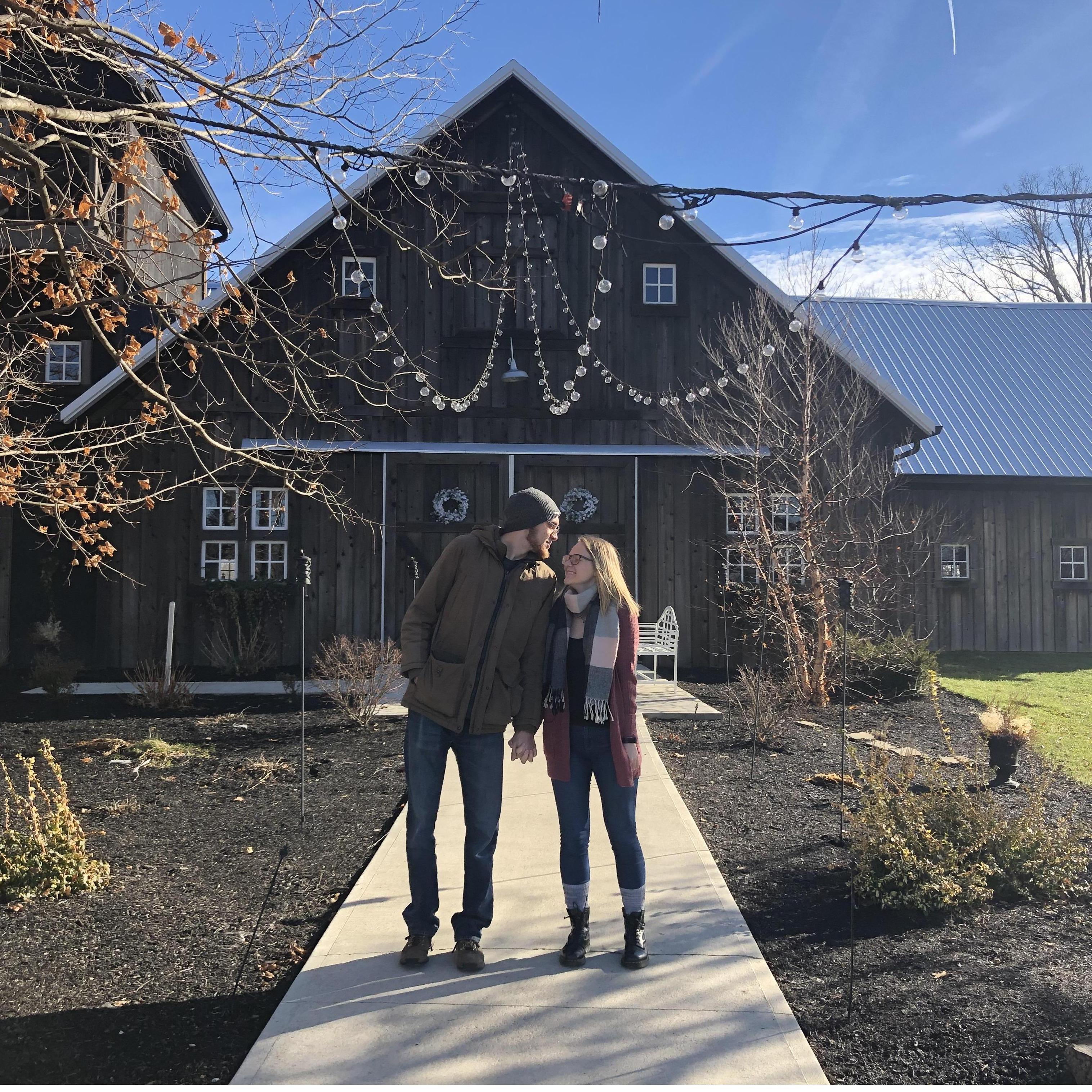 Our first visit to the wedding barn