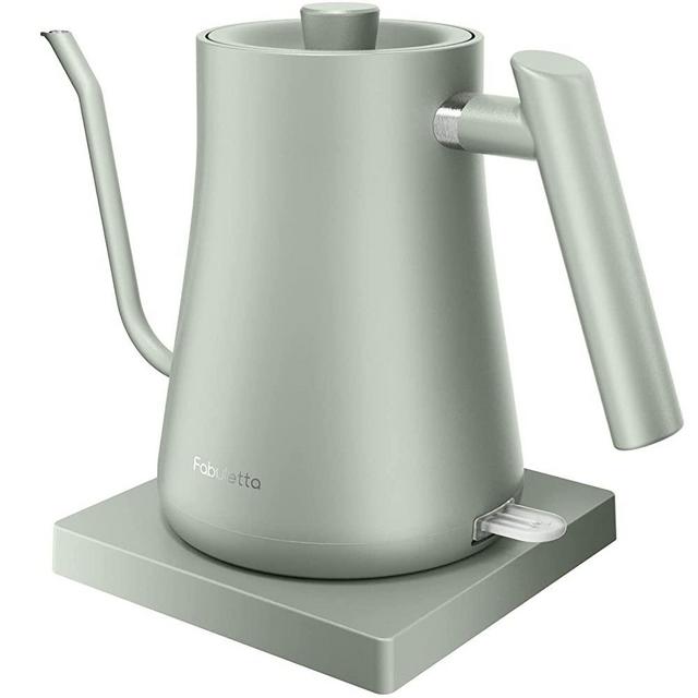 Gooseneck Electric Kettle Fabuletta 1500W Ultra Fast Boiling Water Kettle 100% Stainless Steel for Pour-over Coffee & Tea Leak-Proof Design Boil-Dry Protection 1L Sage Green