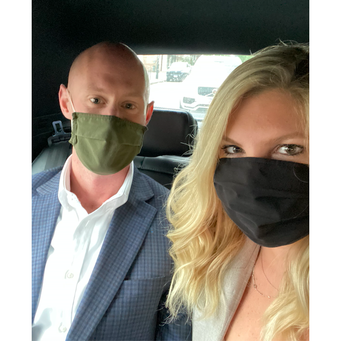 Dating in 2021 summed up in a picture...All dressed up and masked up.
