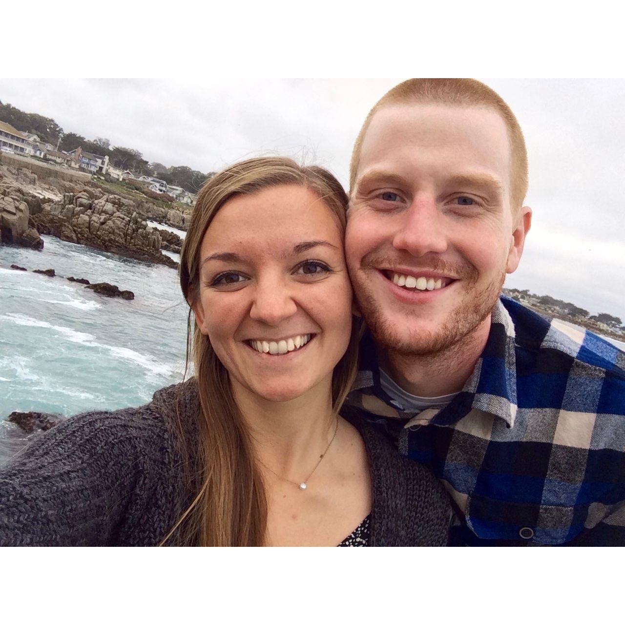 Celebrating our first anniversary in Monterey. 2015