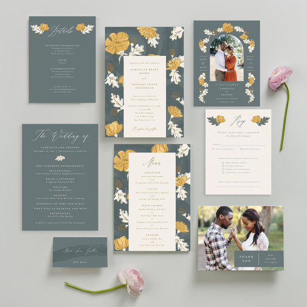 Zola Wedding Invitations - Arling Portrait