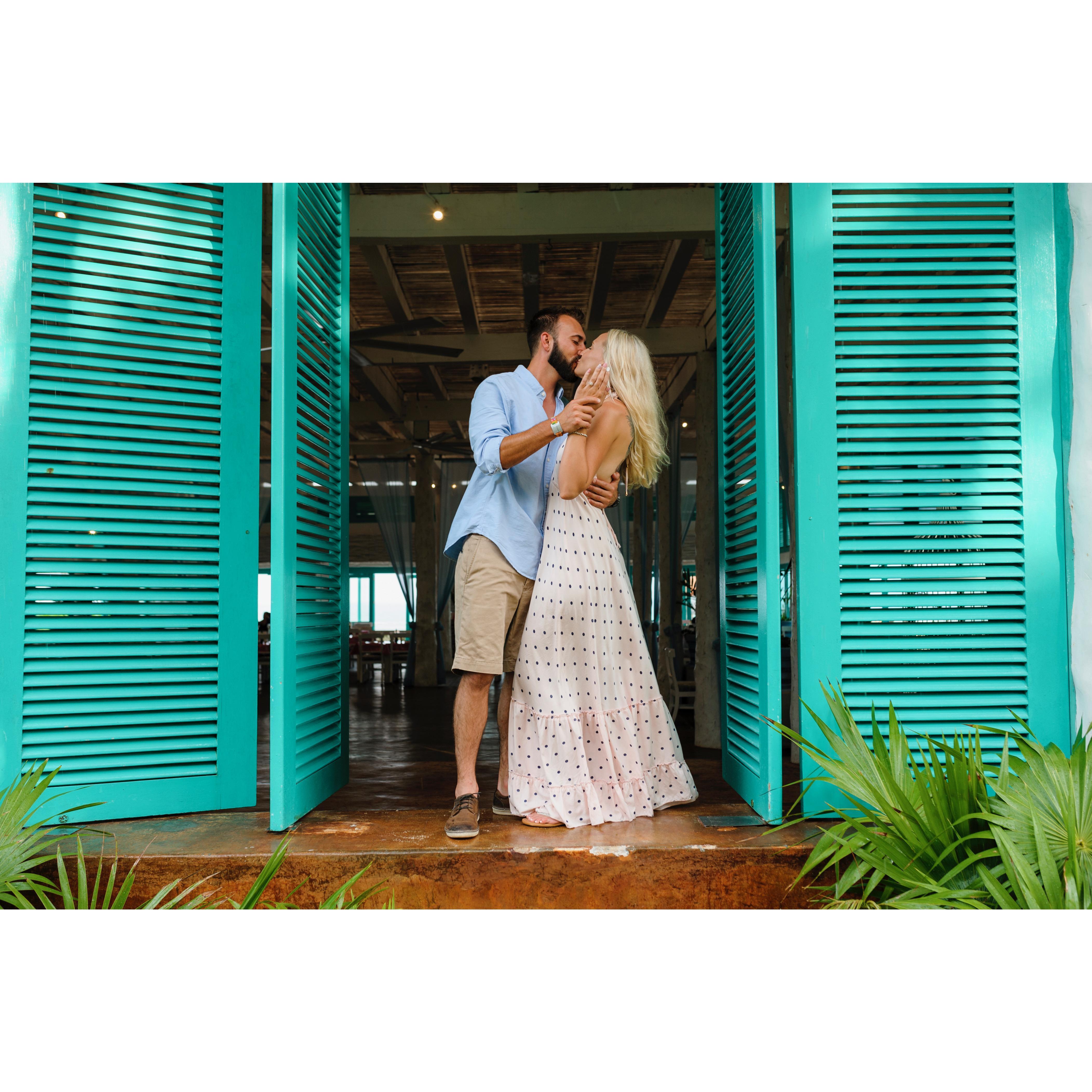 Engagement photo in Riviera Maya Mexico. April 2018
