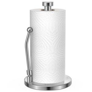 Stainless Steel Paper Towel Holder for Kitchen Countertop (Silver)