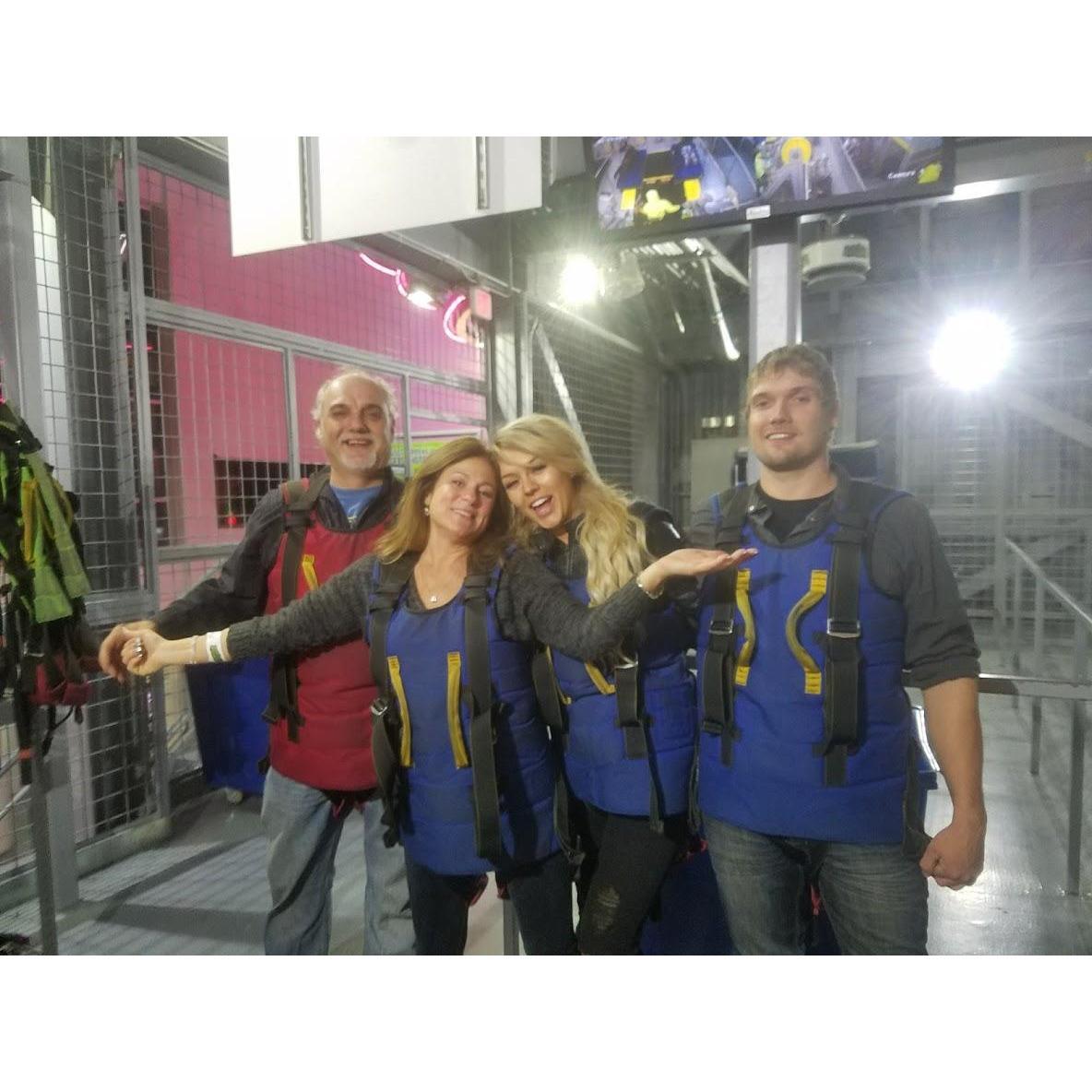 Ziplining over Fremont Street in Vegas