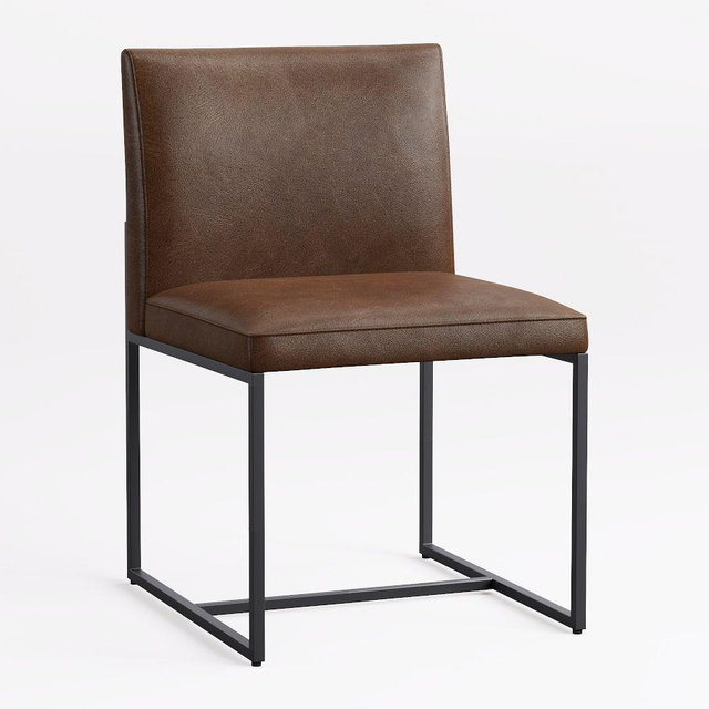 Millie Leather Desk Chair, Bronze Base, Leather Statesville Molasses
