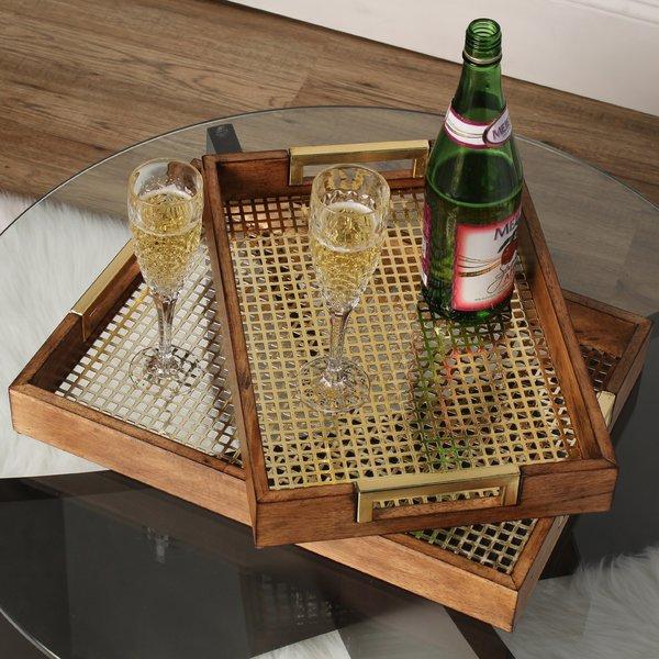 Hanneli 2 Piece Serving Tray Set
