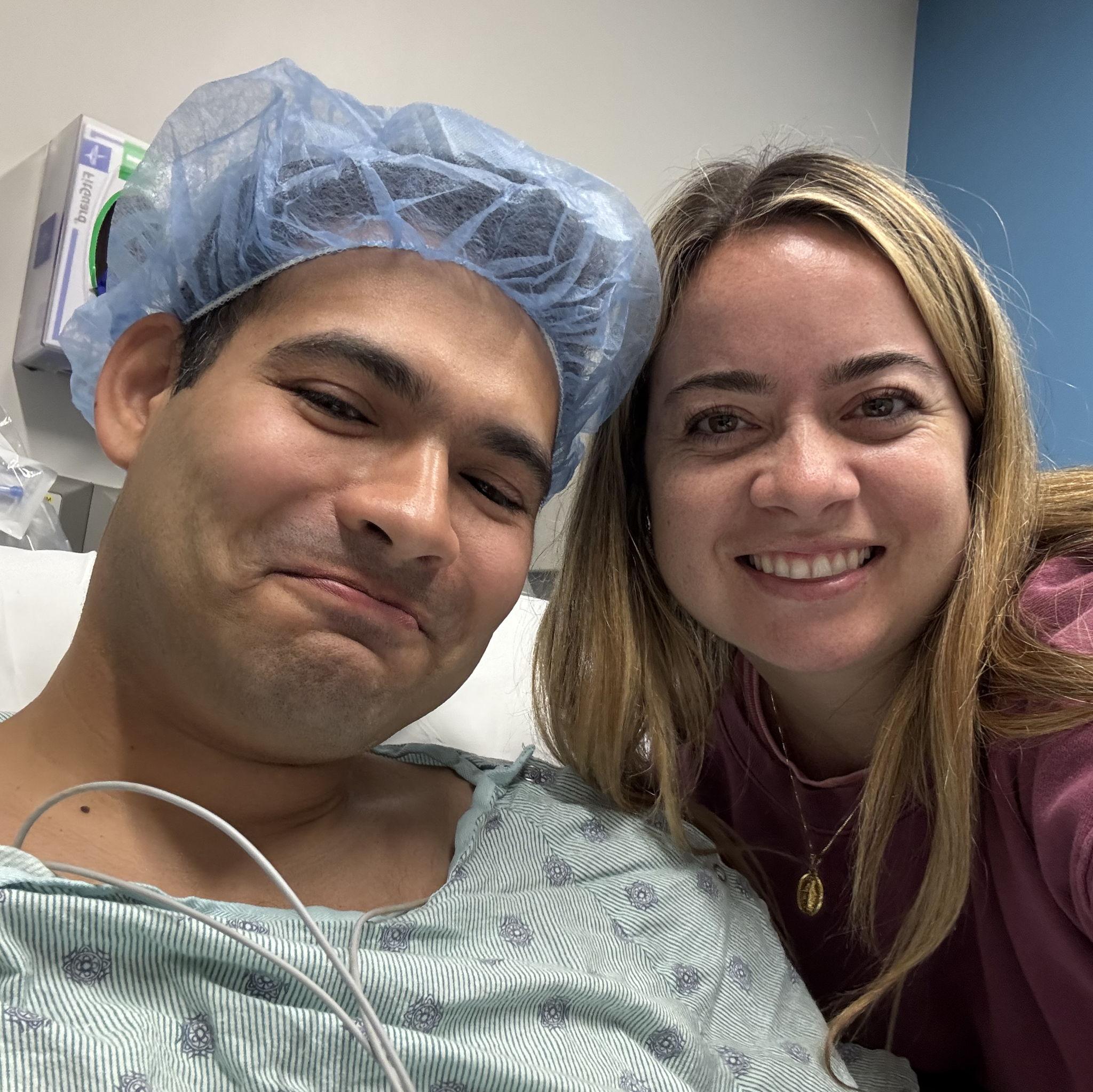 "In sickness and in health". Nicole took care of Steven post his ACL surgery!