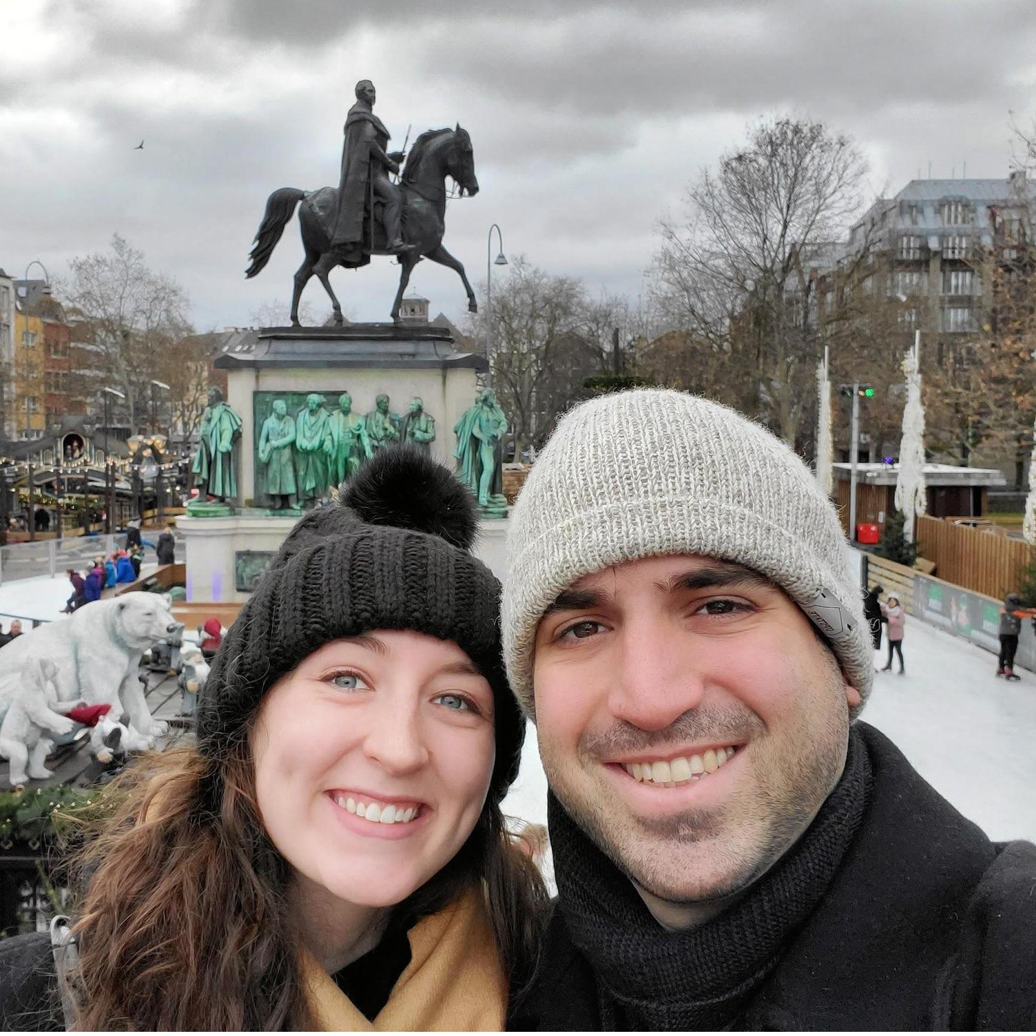 For Mike's safety, we did not try ice skating at this German Christmas market.