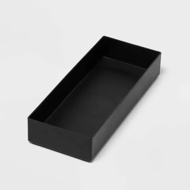 6"x15" Drawer Flatware Organizer Black - Brightroom™