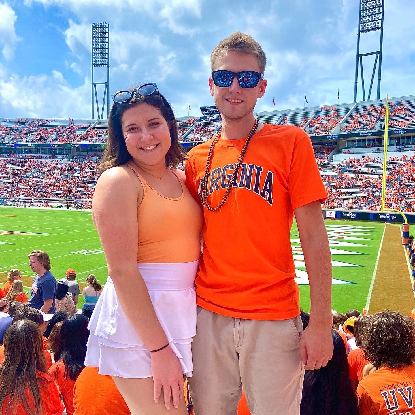 Gavin's first UVA football game!