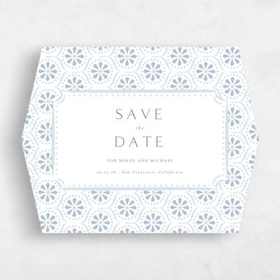 Blue Diamond Wedding Save the Date - Aeolus Landscape