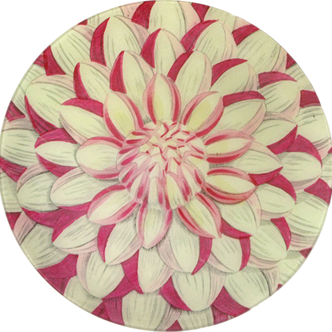 John Derian Dahlia Blow-Up 16" Round Platter