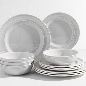 Cabana Melamine, 12 Piece Set - Gray