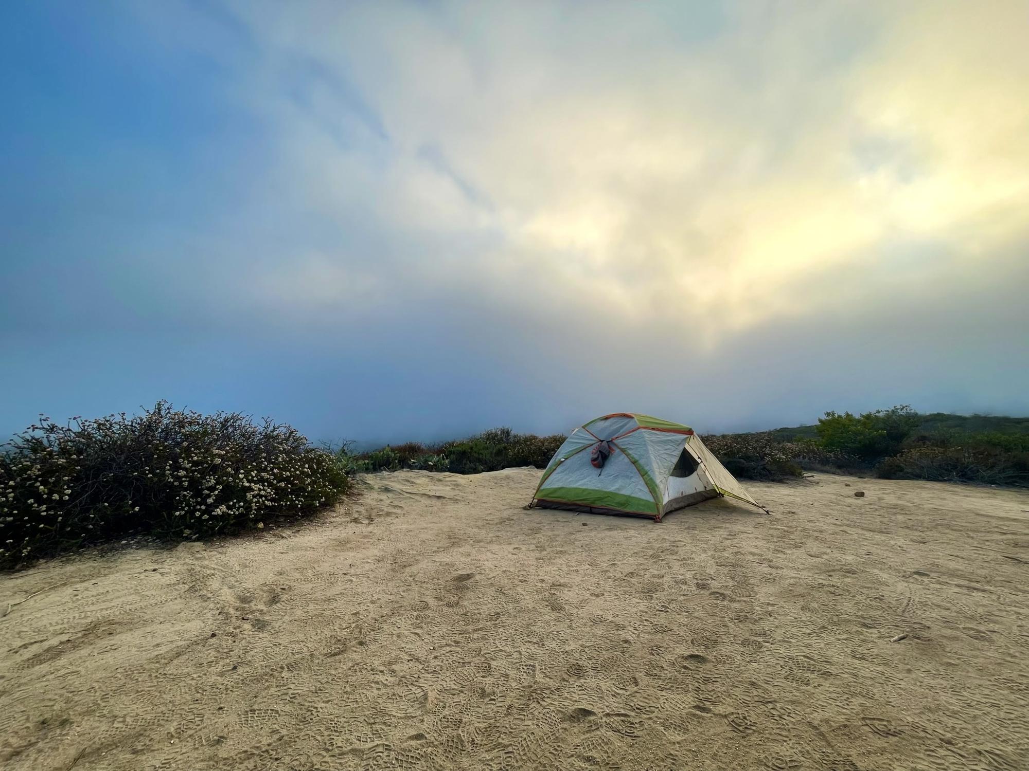 Our backpacking trip in Crystal Cove State Park.