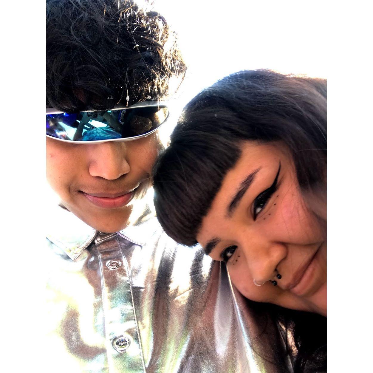 This was Toby and I's first picture together. We participated in the Day Fiesta parade, he was in Student Council and I was a band nerd. 2019