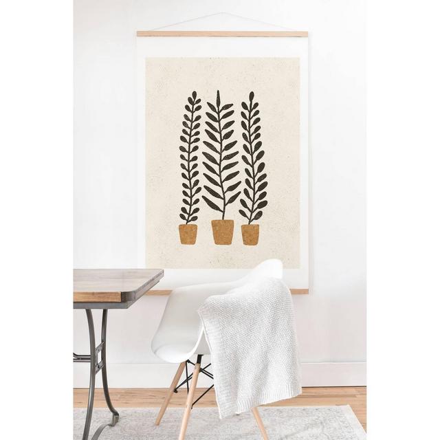 16" x 20" Pauline Stanley Potted Ferns Terracotta Framed Wall Poster Print and Hanger - Deny Designs