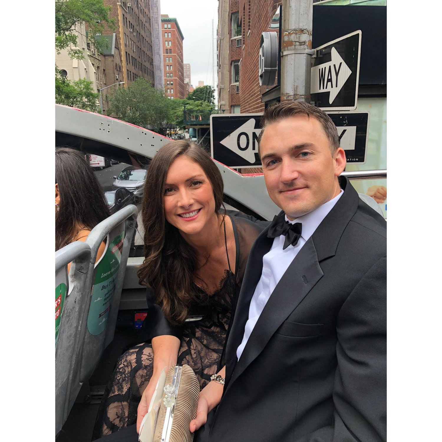 On our way to Ed and Mad's reception! Also the day Todd picked up my ring ;).