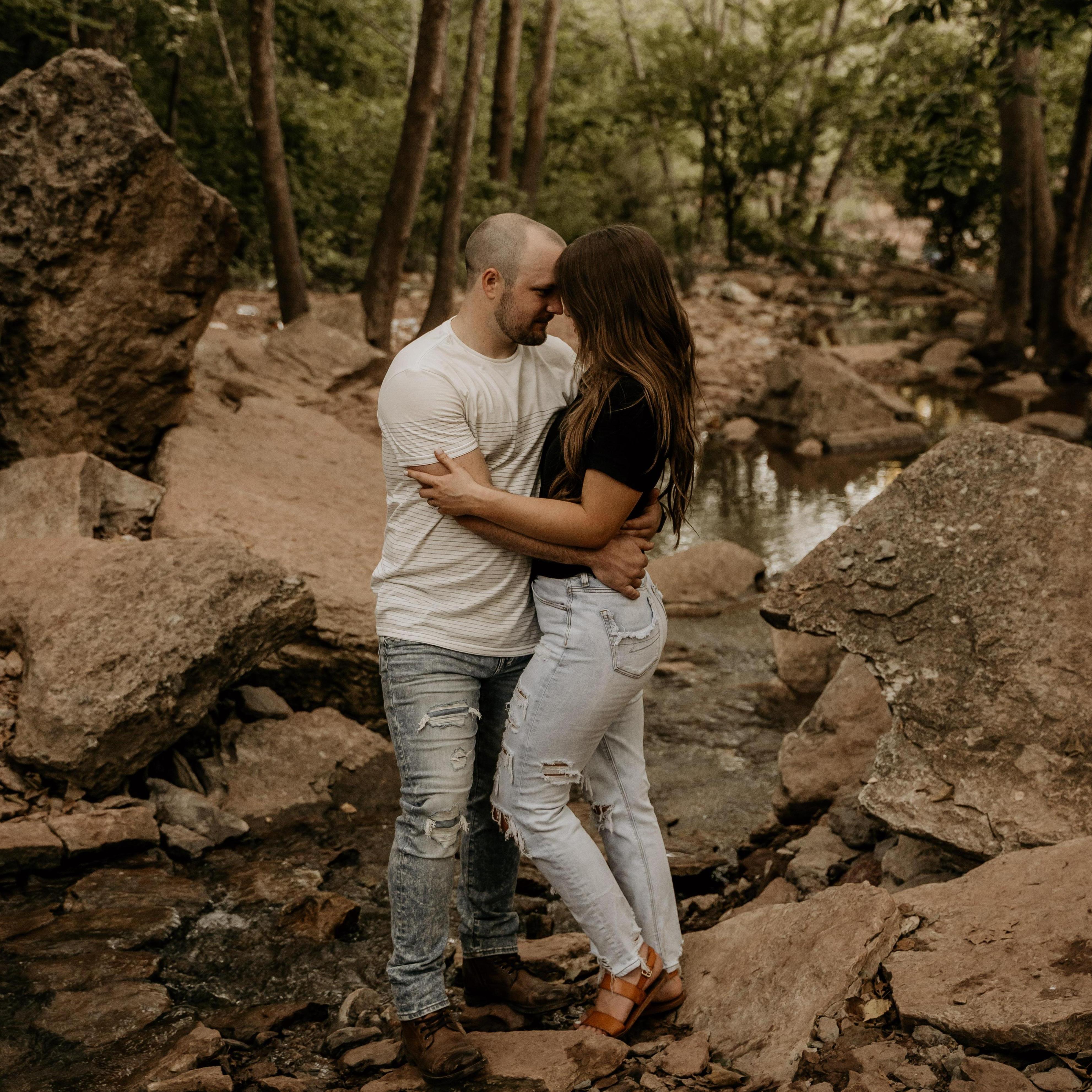 One of many photos from our engagement session in June 2020.