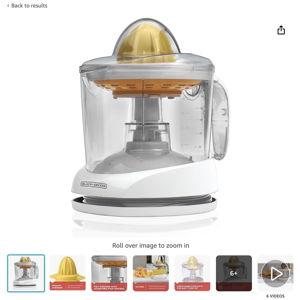 BLACK+DECKER 32oz Electric Citrus Juicer, CJ625, Pressure Activated, Adjustable Pulp Control, Dishwasher-Safe