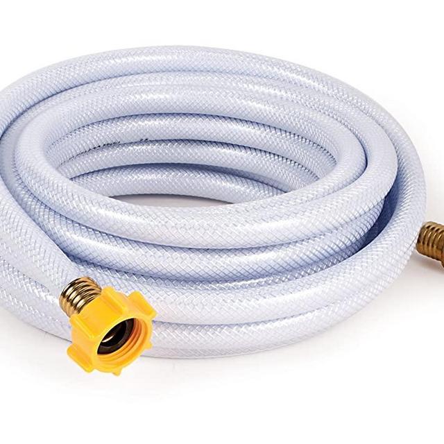 Camco 25ft TastePURE Drinking Water Hose - Lead and BPA Free, Reinforced for Maximum Kink Resistance 1/2"Inner Diameter (22733)