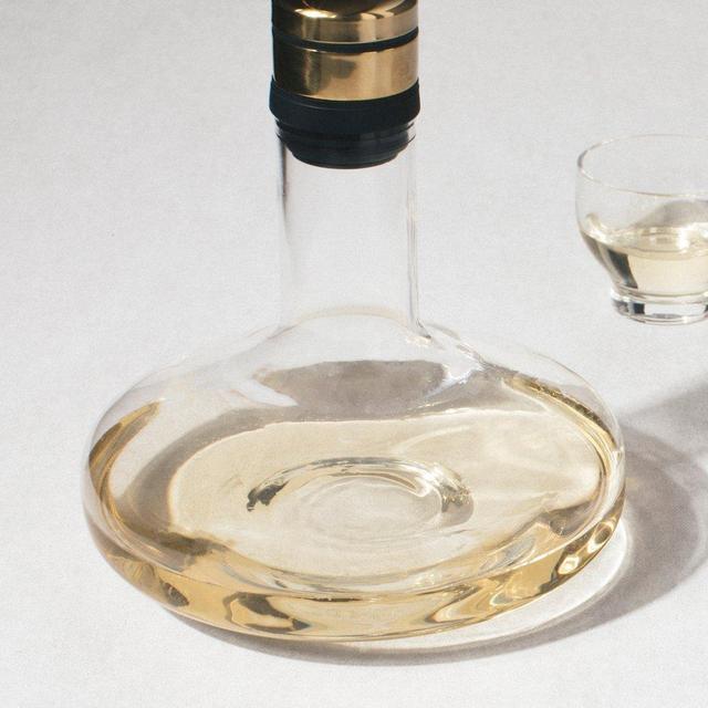 Wine Breather Carafe, Deluxe, Brass