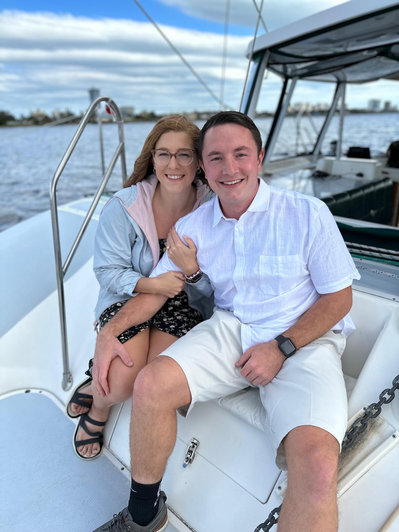 The moment after our engagement!