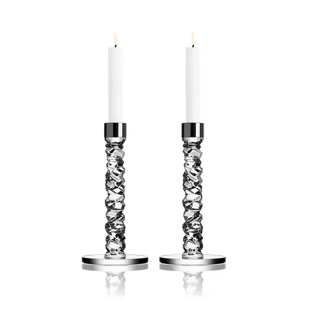 Carat Candleholder, Pair