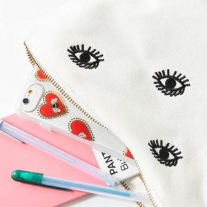 Embroidered Eye Pouch
