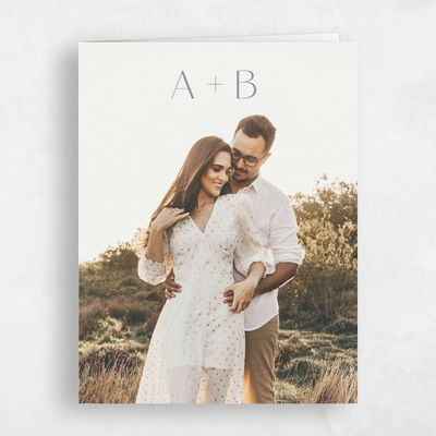 Periwinkle Gray, Grey Wedding Thank You - Oriabel Photo