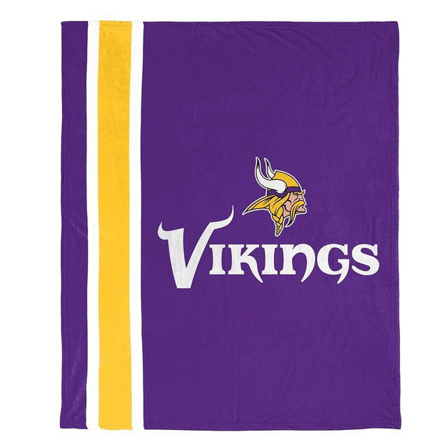 FOCO NFL Plush Soft Micro Raschel Throw Blanket, 50 x 60 Minnesota Vikings