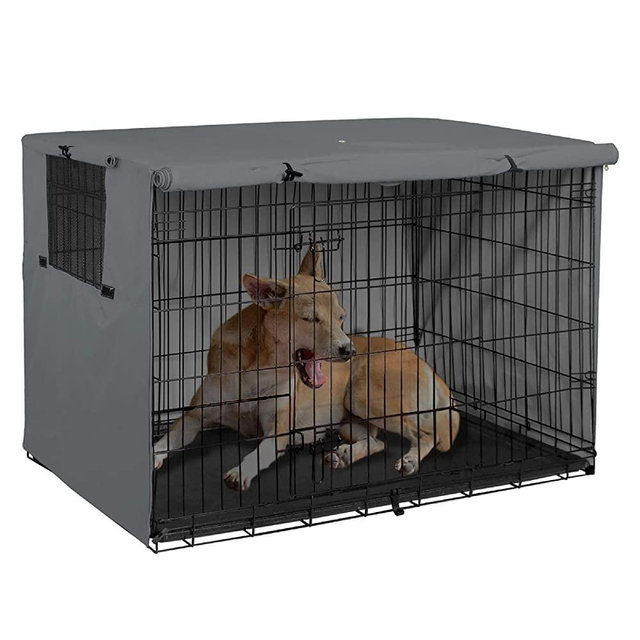 Explore Land Dog Crate Cover Durable - Polyester Pet Kennel Cover Universal Fit for 24-48 inches Wire Dog Crate
