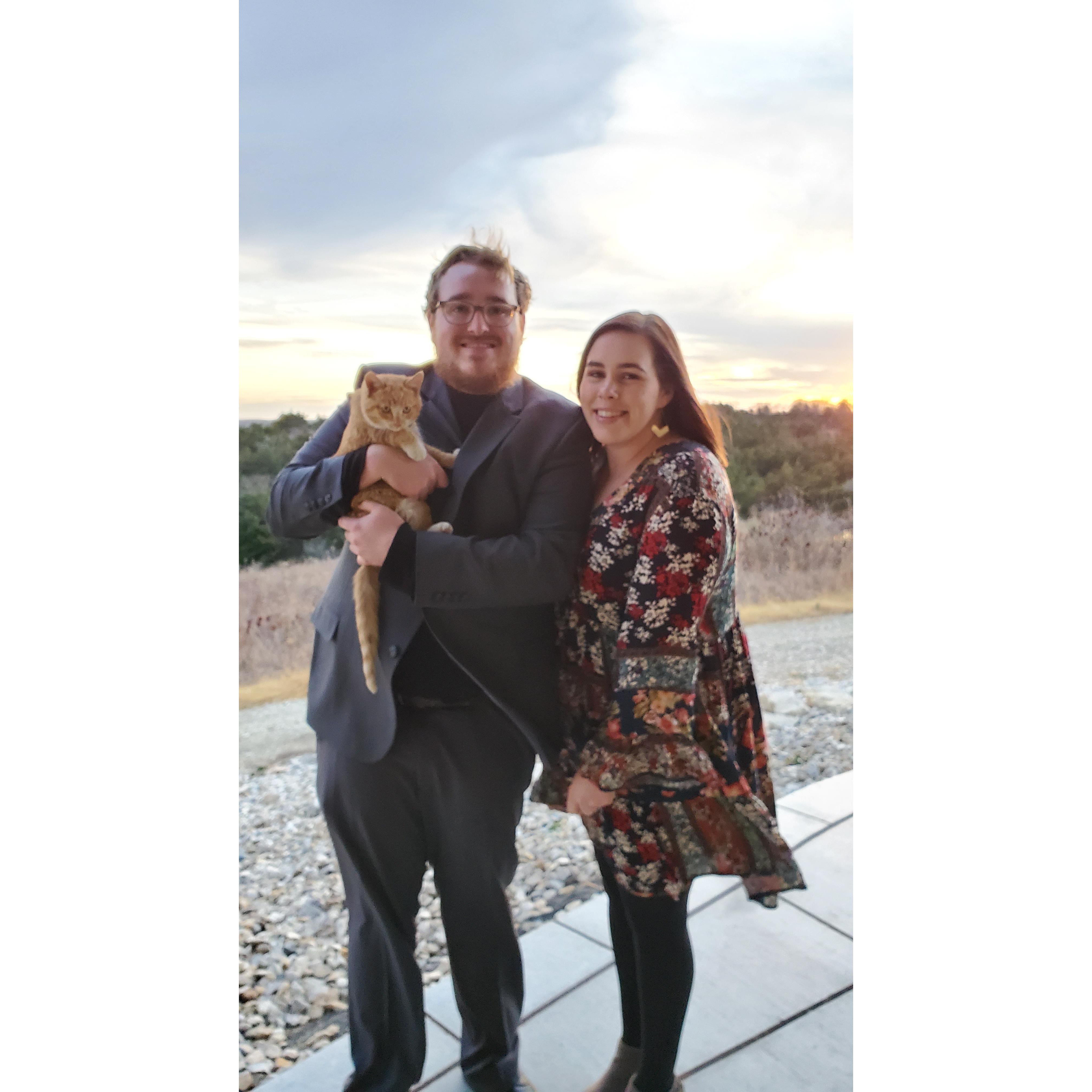 We attended a friends wedding and the venue had cats, it was perfect.