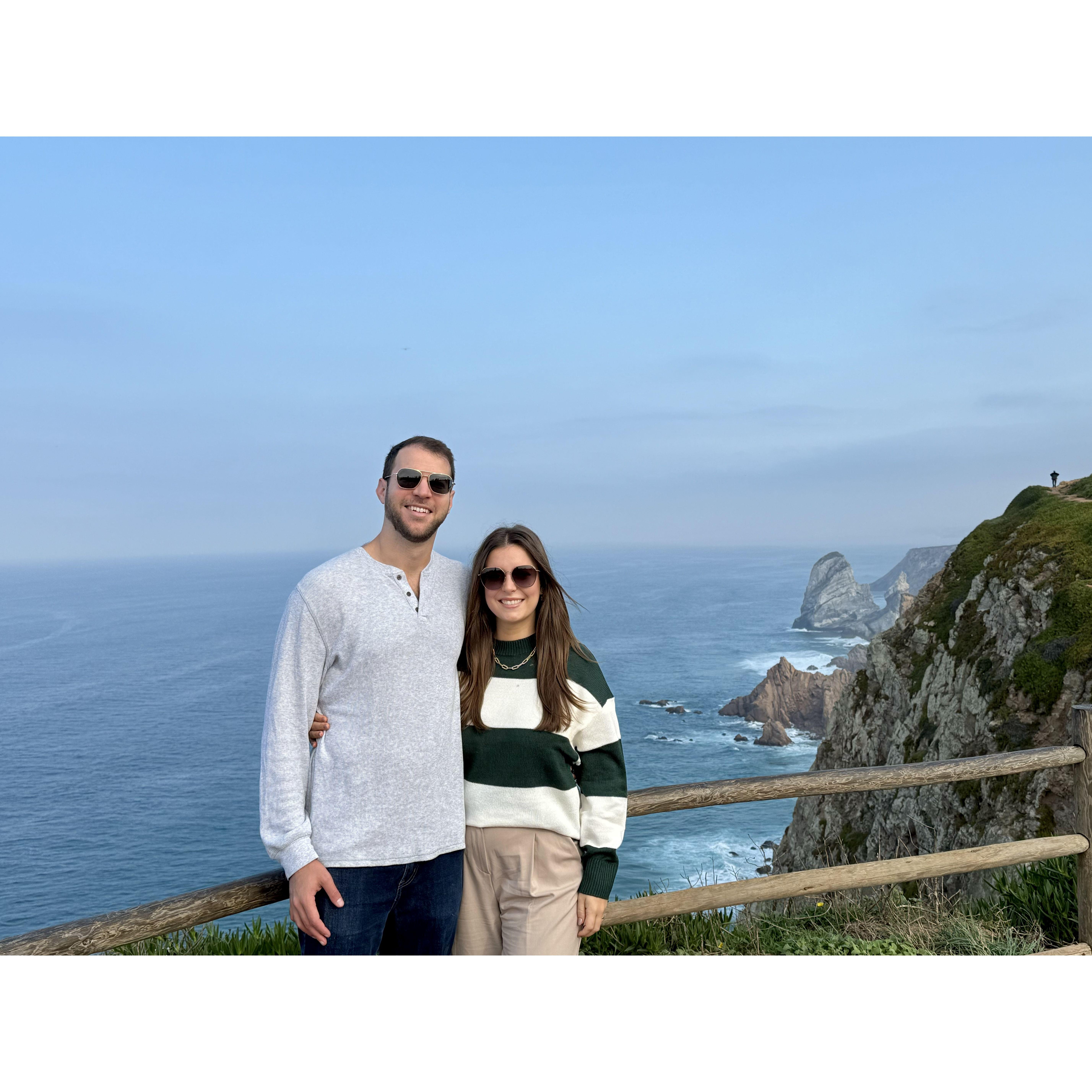 In Portugal - One day before Reuben asked Amy to marry him